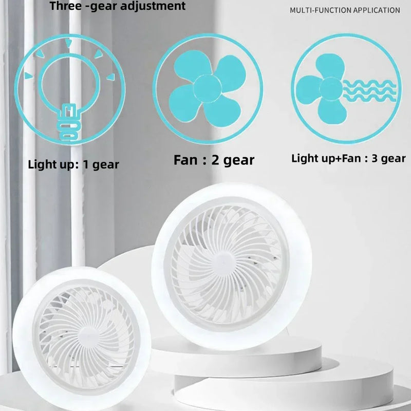 Ventilador de Teto Inteligente 3 em 1 XMSJ com Iluminação e Controle Remoto