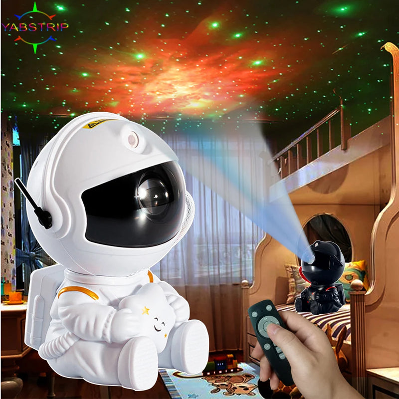 Projetor de Estrelas Astronauta LED 5V USB - Luz Noturna e Decorativa para Ambientes